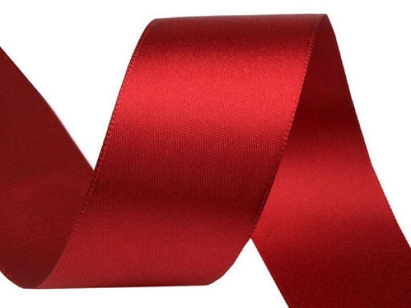 Satinband 40 mm - Granatrot